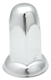 Lug Nut Covers 33mm Bullet w/Flange Push on Chrome Steel 3" #10265 Set of 20