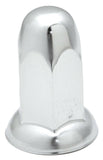 Lug Nut Covers 33mm Bullet w/Flange Push on Chrome Steel 3" #10265 Set of 20