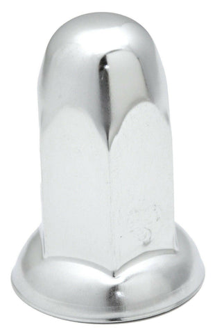 Lug Nut Covers 33mm Bullet w/Flange Push on Chrome Steel 3" #10265 Set of 20