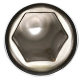 Lug Nut Covers 33mm Bullet w/Flange Push on Chrome Steel 3" #10265 Set of 20