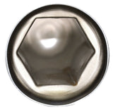 Lug Nut Covers 33mm Bullet w/Flange Push on Chrome Steel 3" #10265 Set of 20