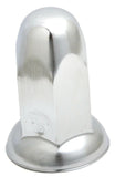 Lug Nut Covers 33mm Bullet w/Flange Push on Chrome Steel 3" #10265 Set of 20