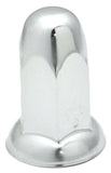 Lug Nut Covers 33 mm Bullet w/Flange Push on Chrome Steel 3" #10265 Set of 40