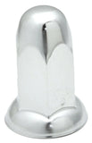 Lug Nut Covers 33 mm Bullet w/Flange Push on Chrome Steel 3" #10265 Set of 40