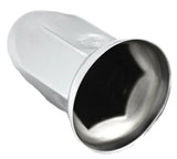 Lug Nut Covers 33 mm Bullet w/Flange Push on Chrome Steel 3" #10265 Set of 40