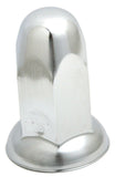 Lug Nut Covers 33 mm Bullet w/Flange Push on Chrome Steel 3" #10265 Set of 40