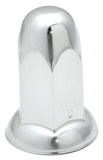 Lug Nut Covers 33 mm Bullet w/Flange Push on Chrome Steel 3" #10265 Set of 60