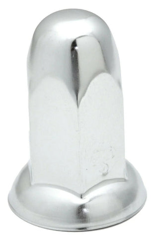 Lug Nut Covers 33 mm Bullet w/Flange Push on Chrome Steel 3" #10265 Set of 60