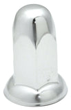 Lug Nut Covers 33 mm Bullet w/Flange Push on Chrome Steel 3" #10265 Set of 60