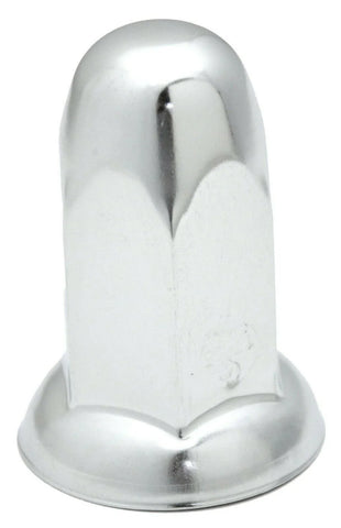 Lug Nut Covers 33 mm Bullet w/Flange Push on Chrome Steel 3" #10265 Set of 60