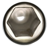 Lug Nut Covers 33 mm Bullet w/Flange Push on Chrome Steel 3" #10265 Set of 60