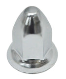 Lug Nut Covers 33mm Push-On Bullet Chrome Steel 2 1/2" Tall #10266 Set of 5
