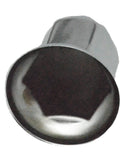 Lug Nut Covers 33mm Push-On Bullet Chrome Steel 2 1/2" Tall #10266 Set of 5