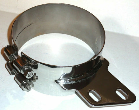 Exhaust Butt Joint Clamp for 7" Peterbilt Stack w/Angle Stainless UP#10284 Each