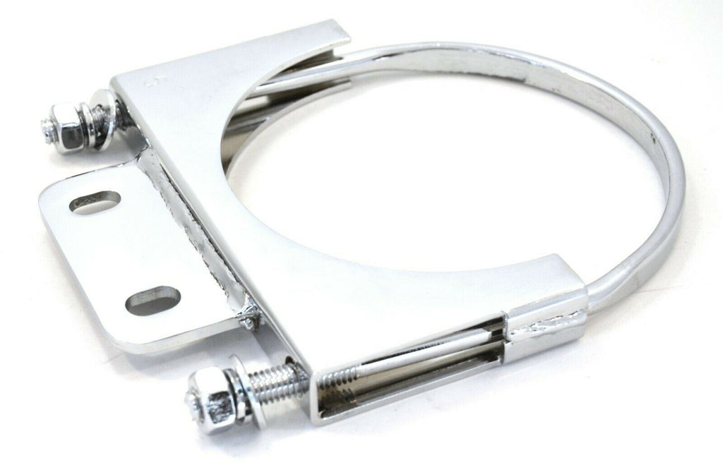 Exhaust Bracket 5" U-Bolt Style with Tab for Peterbilt Chrome UP#10286 Each