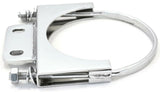 Exhaust Bracket 5" U-Bolt Style with Tab for Peterbilt Chrome UP#10286 Each