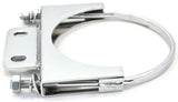 Exhaust Bracket 5" U-Bolt Style with Tab for Peterbilt Chrome UP#10286 Each