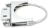 Exhaust Bracket 5" U-Bolt Style with Tab for Peterbilt Chrome UP#10286 Each
