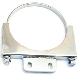 Exhaust Brackets 6" U-Bolt Style with Tab for Peterbilt Chrome UP#10292-Set of 2
