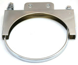 Exhaust Brackets 6" U-Bolt Style with Tab for Peterbilt Chrome UP#10292-Set of 2