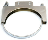 Exhaust Brackets 6" U-Bolt Style with Tab for Peterbilt Chrome UP#10292-Set of 2