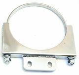 UP Exhaust Bracket 6" U-Bolt Style with Tab for Peterbilt Chrome #10292 Each