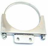 UP Exhaust Bracket 6" U-Bolt Style with Tab for Peterbilt Chrome #10292 Each