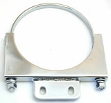 UP Exhaust Bracket 6" U-Bolt Style with Tab for Peterbilt Chrome #10292 Each