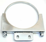 UP Exhaust Bracket 6" U-Bolt Style with Tab for Peterbilt Chrome #10292 Each