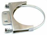 UP Exhaust Bracket 6" U-Bolt Style with Tab for Peterbilt Chrome #10292 Each