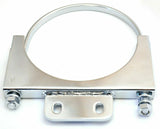 UP Exhaust Bracket 6" U-Bolt Style with Tab for Peterbilt Chrome #10292 Each