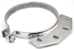 Exhaust Stack Mount Bracket for Peterbilt Unibilt Ultra Cab 6" Chrome UP#10293