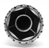 Chrome Axle Covers Combo Kit Front Rear Dome Hub Caps 33mm Spike Lug Nut Covers