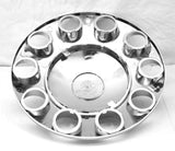 Chrome Axle Covers Combo Kit Front Rear Dome Hub Caps 33mm Spike Lug Nut Covers