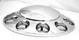 Chrome Axle Covers Combo Kit Front Rear Dome Hub Caps 33mm Spike Lug Nut Covers