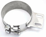 Stack Exhaust Butt Joint Clamp Straight Bracket for 6” Stack Stainless UP#10320