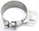 Stack Exhaust Butt Joint Clamp Straight Bracket for 6” Stack Stainless UP#10320
