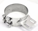 Stack Exhaust Butt Joint Clamp Straight Bracket for 6” Stack Stainless UP#10320