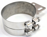 Stack Exhaust Butt Joint Clamp Straight Bracket for 6” Stack Stainless UP#10320