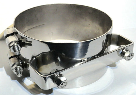 Exhaust Band Clamp Bracket Wide for 7" Freightliner Stack 304 Stainless UP#10324
