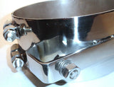 Exhaust Band Clamp Bracket Wide for 7" Freightliner Stack 304 Stainless UP#10324