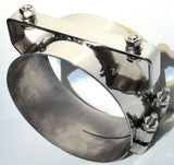 Exhaust Band Clamp Bracket Wide for 7" Freightliner Stack 304 Stainless UP#10324