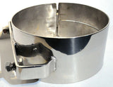 Exhaust Band Clamp Bracket Wide for 7" Freightliner Stack 304 Stainless UP#10324