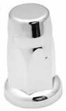 Lug Nut Covers 33mm Push-On Silo Chrome Plastic 3 1/8" Tall GG#10330 Set of 5