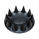 UP Front Axle Cover Matte Black Dome Hub Cap 33 mm Spike Screw-on #10341 Each