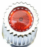 Lug Nut Covers 33 mm Push-On Bullet Red Reflector 4" Tall GG#10364 Set of 5