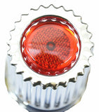 Lug Nut Covers 33 mm Push-On Bullet Red Reflector 4" Tall GG#10364 Set of 5