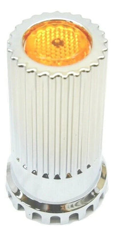 Lug Nut Covers 33mm Screw-On Flat Amber Reflector Plastic 4" GG#10365 Set of 20
