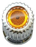 Lug Nut Covers 33mm Screw-On Flat Amber Reflector Plastic 4" GG#10365 Set of 20