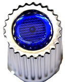 Lug Nut Covers 33 mm Screw-On Flat Blue Reflector Plastic 4" GG#10366 Set of 5